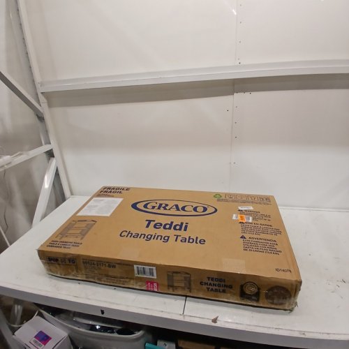 GRACO TEDDI CHANGING TABLE WITH WATER-RESISTANT CHANGING PAD - WHITE/DRIFTWOOD (MODEL: 00524-2171) image 6