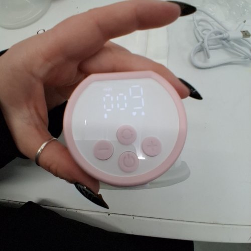 MOMCOZY DOUBLE WEARABLE HANDS FREE BREAST PUMPS - WHITE/PINK (MODEL: S12 PRO-V) image 3