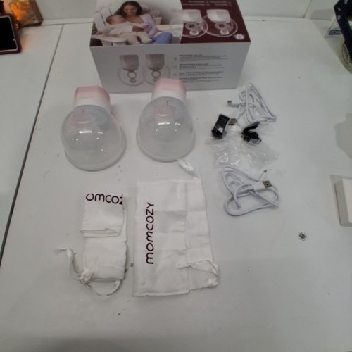 MOMCOZY DOUBLE WEARABLE HANDS FREE BREAST PUMPS - WHITE/PINK (MODEL: S12 PRO-V) image 4