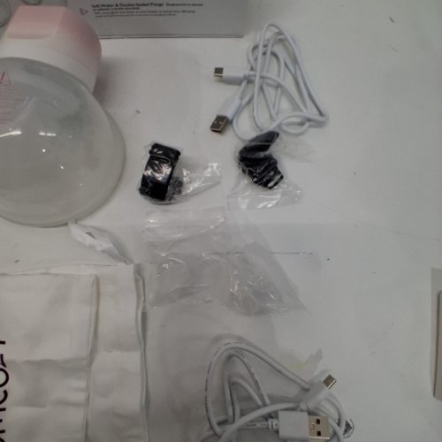 MOMCOZY DOUBLE WEARABLE HANDS FREE BREAST PUMPS - WHITE/PINK (MODEL: S12 PRO-V) image 5