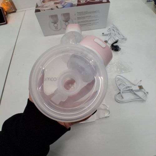 MOMCOZY DOUBLE WEARABLE HANDS FREE BREAST PUMPS - WHITE/PINK (MODEL: S12 PRO-V) image 7