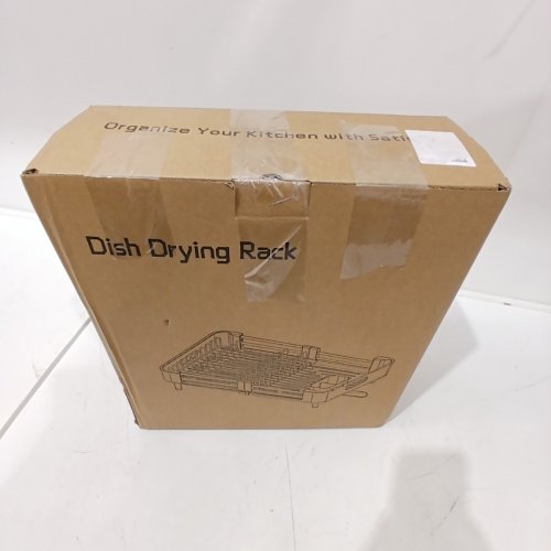 KINGRACK EXPANDABLE DISH DRYING RACK WITH DRAINAGE SPOUT - BLACK image 4