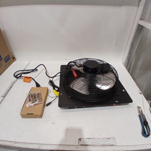 VEVOR SHUTTER EXHAUST FAN WITH REMOTE FOR ATTICS AND GREEN HOUSES - 10 SPEED - 14" - BLACK (MODEL: BT-WL14A) image 3