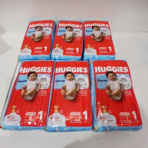 198PK HUGGIES LITTLE SNUGGLERS BABY DIAPERS - SIZE 1 (UP TO 14LBS) - DISNEY WINNIE THE POOH (MODEL: 56308) image 3