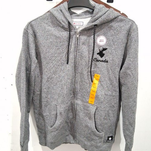UNISEX ADULT'S CANADIANA ZIP-UP HOODIE - MEDIUM - GREY (STYLE: CDY31909AUM) image 2