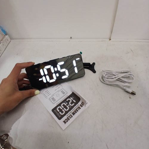LED DIGITAL CHARGABLE MIRROR ALARM CLOCK - AUTOMATIC DIMMING image 2