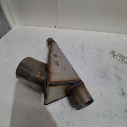 EXHAUST Y-PIPE - 3" X 2" - 1.5" - STEEL image 6