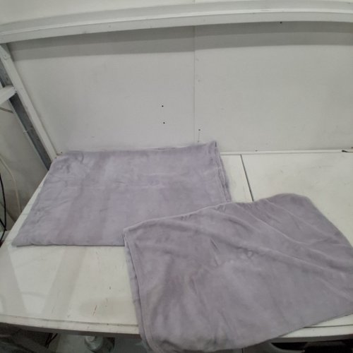2PC FLEECE PLUSH THROW BLANKET WITH PILLOW SHAM - 63" X 90" - LAVENDER image 4