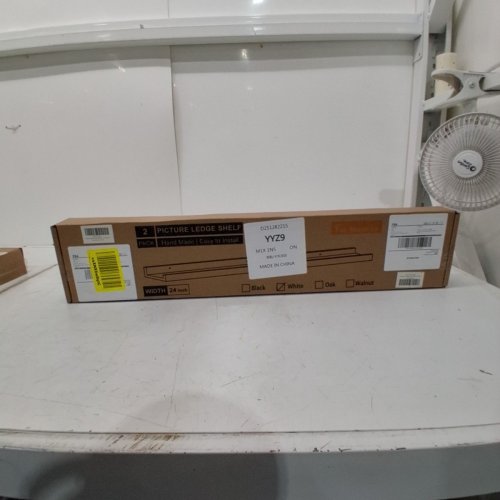 2PK FUN MEMORIES PICTURE LEDGE FLOATING SHELVES - 24" X 3.5" - WHITE (MODEL: FS-MDFU36) image 2