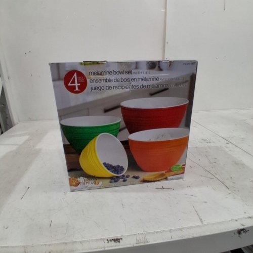 8PC MELAMINE BOWL SET WITH LIDS - ASSORTED COLOURS (MODEL: 779634) image 2
