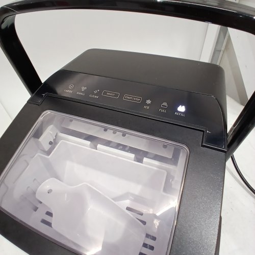 ICEMAN DUAL-SIZE ICE SELF CLEANING PORTABLE COUNTER TOP ICE MAKER - 22LBS/24HRS - BLACK (MODEL: RJ56-BUL-12) image 2
