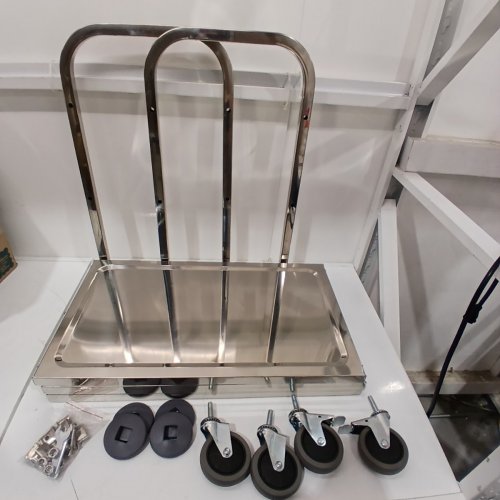 BESTVALUE GO 3-TIER KITCHEN TROLLEY KITCHEN CART - 29" X 15" X 32" - STAINLESS STEEL image 2