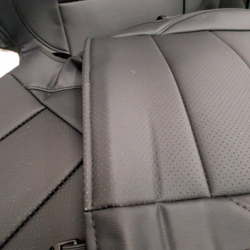 16PC EKR LEATHER WATERPROOF CAR SEAT COVERS - FITS SELECTED RAM 1500 MODELS - BLACK image 6