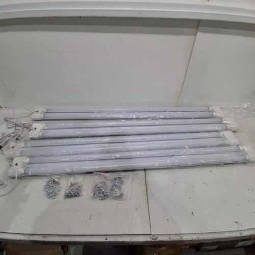 4PK LZHOME LINKABLE LED SHOP LIGHTS - 4FT 40W 4500LM 5000K - WHITE (MODEL: SHOP-4P-CA / LSD08-4) image 3