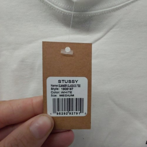 STUSSY SUMMER CLASSICS GRAPHIC SHORT SLEEVE T-SHIRT - MEDIUM - WHITE (STYLE: 1906197) image 3