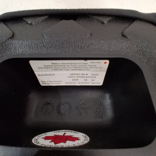 COSCO KIDS TOPSIDE LIGHTWEIGHT BACKLESS BOOSTER SEAT - 100LBS CAPACITY - BLACK (MODEL: 22976C-BLK) image 2