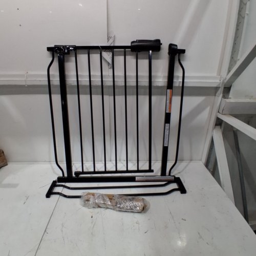 FAIRY BABY EXTRA WIDE PRESSURE MOUNT METAL BABY GATE WITH WALKTHROUGH SWING & AUTO CLOSE - ADJUSTABLE SIZE (33" X 38") - BLACK (MODEL: W046) image 2