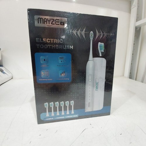 MAYZE ULTRASONIC 5 MODES & 3 INTENSITY LEVELS ELECTRIC TOOTHBRUSH - BLACK (MODEL: MG01501) image 2