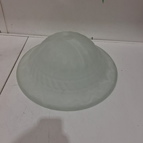 FROSTED ABSTRACT MODERN CERAMIC CEILING LIGHT COVER - 20" - FROSTED/CLEAR image 3