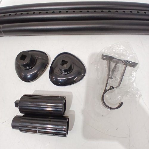 EXTRA LONG NO DRILLING TENSION CURTAIN ROD - 51" - 165" - BLACK image 3