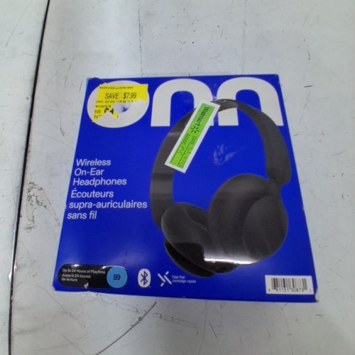 ONN. WIRELESS ON-EAR HEADPHONES - BLACK (ITEM: 2603B) image 4