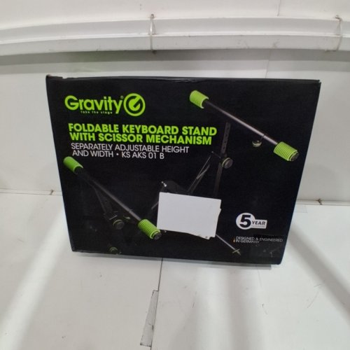 GRAVITY KS AKS 01 B FOLDABLE KEYBOARD STAND WITH SCISSOR MECHANISM - 110LBS CAP - BLACK/GREEN (MODEL: GR-GKSAKS01B) image 6