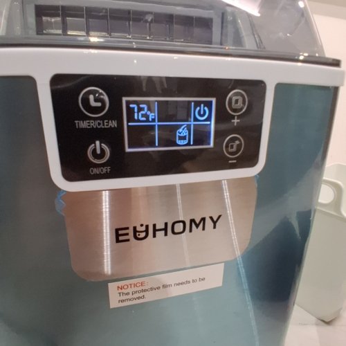 EUHOMY ICE CUBE MAKER MACHINE - 45LBS/DAY - SILVER/BLACK (MODEL: IM004-CSI-CAEH / IM-FP) image 2