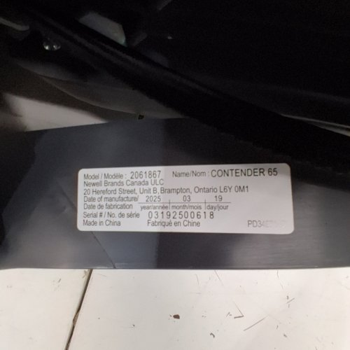 GRACO CONTENDER 65 CONVERTIBLE CAR SEAT WITH REAR‑TO‑FORWARD 5‑POINT HARNESS (5–65 LB), NO‑RETHREAD SIMPLY SAFE ADJUST, MACHINE‑WASHABLE PAD AND CUP HOLDER - GREY (MODEL : 2061867) image 2