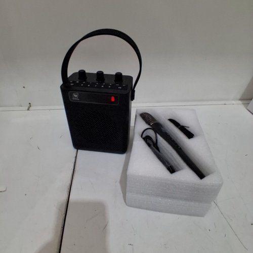 WINBRIDGE PORTABLE PA SYSTEM - 30W, 4000 MAH -5.1" X 6.3" X 3.5"- BLACK (MODEL: S93 PRO) image 4
