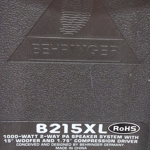 BEHRINGER EUROLIVE 2-WAY PA SPEAKER SYSTEM - 1000W, 15" WOOFER, 1.75" COMPRESSION DRIVER - BLACK (MODEL: B215XL) image 7