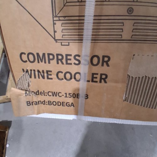 BODEGACOOLER WINE CELLAR WITH GLASS DOOR - HOLD 46 BOTTLES - BLACK (MODEL: CWC-150B-B) image 3