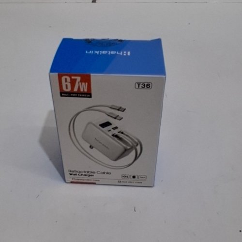 HAIALKIN RETRACTABLE CABLE WALL CHARGER - 67W - WHITE (T36) image 5
