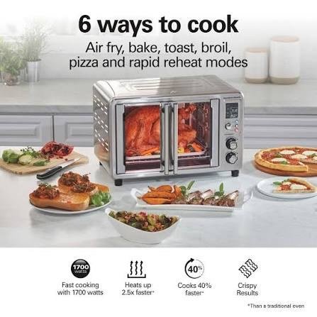 HAMILTON BEACH SURE-CRISP 6-IN-1 XL DIGITAL AIR FRYER OVEN - STAINLESS STEEL (MODEL:31191) image 2
