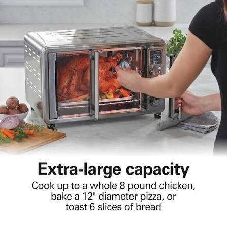 HAMILTON BEACH SURE-CRISP 6-IN-1 XL DIGITAL AIR FRYER OVEN - STAINLESS STEEL (MODEL:31191) image 3