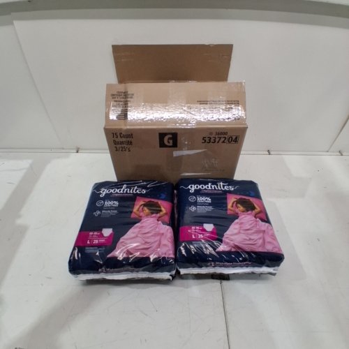 47PK GIRL'S GOODNITES NIGHTTIME BEDWETTING UNDERWEAR - LARGE (68-95 LBS) (MODEL: 53372) image 3