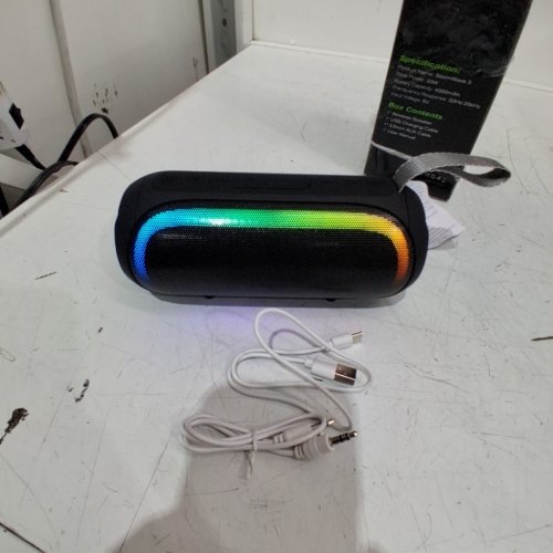 FBB STORMWAVE 3 PORTABLE WIRELESS BLUETOOTH 20W HIFI DEEP BASS SPEAKER WITH RGB LIGHT EFFECT - BLACK image 6