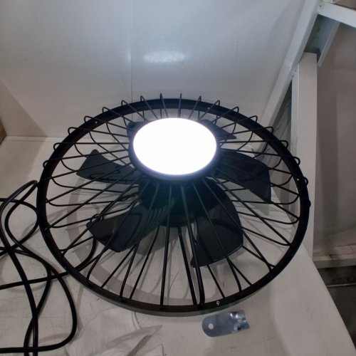 DEPULEY OUTDOOR CEILING FAN WITH LIGHT WATERPROOF PLUG IN REMOTE - 20" 120V - BLACK/BROWN (MODEL: WS-FPZ192-18C-BR) image 2