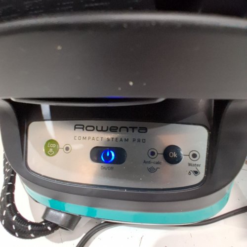 ROWENTA COMPACT STEAM PRO STEAM GENERATOR IRON - 1.1L WATER TANK - 400 MICRO STEAM HOLES - BLACK/GREEN (MODEL: DG7626U1) image 2