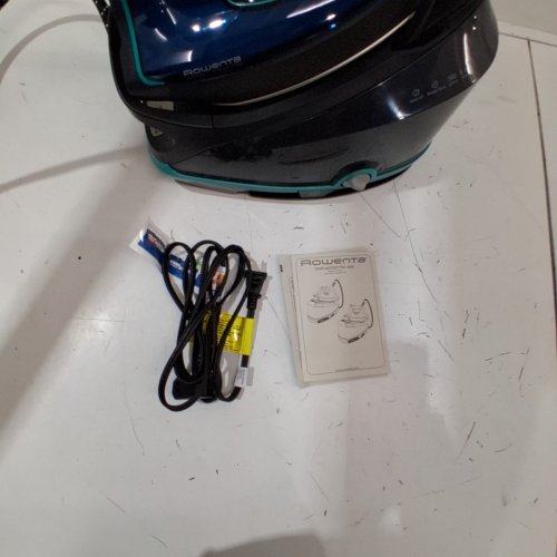 ROWENTA COMPACT STEAM PRO STEAM GENERATOR IRON - 1.1L WATER TANK - 400 MICRO STEAM HOLES - BLACK/GREEN (MODEL: DG7626U1) image 4