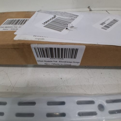 7PC ADJUSTABLE FLOATING STORAGE SHELF BRACKETS - WHITE image 2