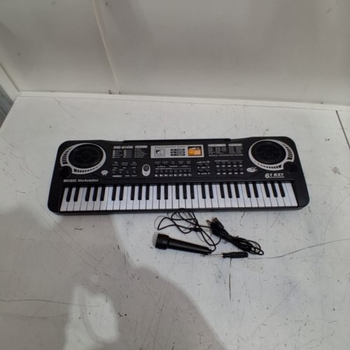 ELECTRONIC KEYBOARD WITH MICROPHONE - 61 KEYS - BLACK (MODEL : MO-6106) image 3