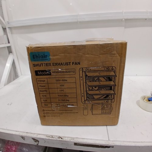 EHIAIR SHUTTER EXHAUST FAN - 120 V, 40W - BLACK (MODEL: HIFANXEXHAUST12) image 7