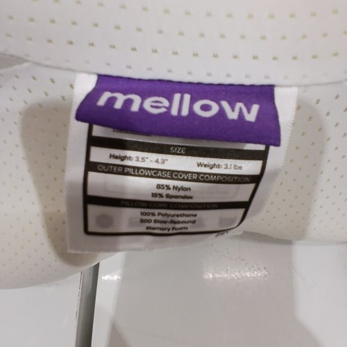 MELLOW SLEEP CLOUD ALIGN ULTIMATE COOLING COMFORT PILLOW WITH COVER - REGULAR 11.8" X 19.7" X 4.3" -5.1" - WHITE / GREY (MODEL: MELLOW) image 3