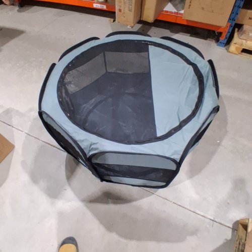 AMAZON BASICS PORTABLE SOFT PET PLAYPEN - 45" - GREY image 2