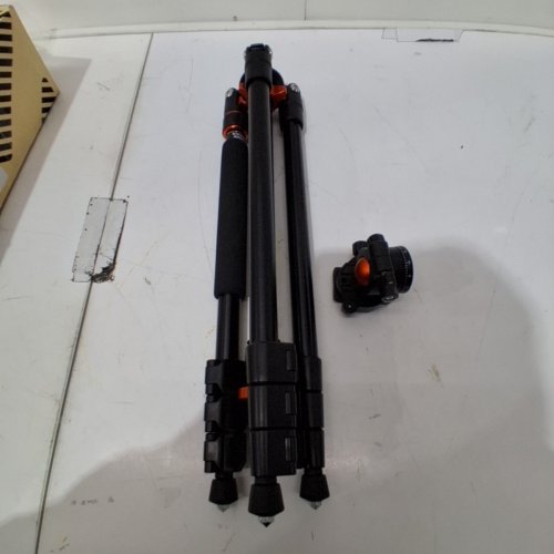 K&F CONCEPT LIGHTWEIGHT ALUMINUM TRAVEL CAMERA TRIPOD - 64" - BLACK/ORANGE (MODEL: K234A0+BH-28L) image 2
