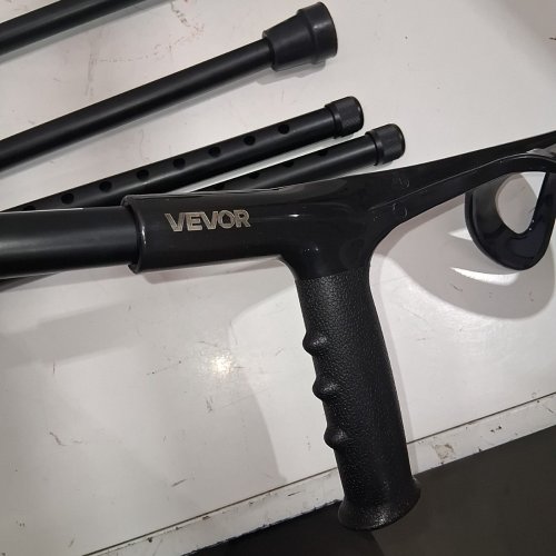 VEVOR LIGHTWEIGHT ALUMINUM FOREARM FOLDING MEDICAL CRUTCHES WITH 11-LEVEL ADJUSTABLE HEIGHT & 4-LEVEL UPPER CUFF - 55" TO 70" - BLACK (MODEL: FBL580319) image 3