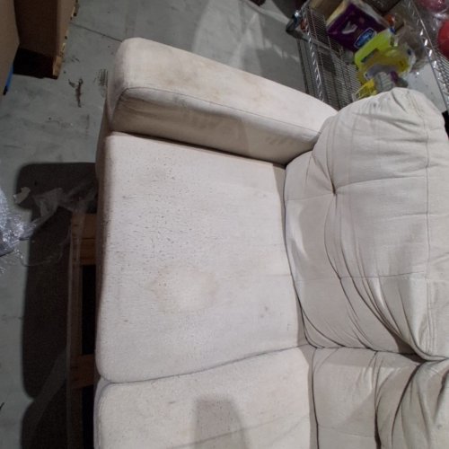 L SHAPE RIGHT SIDE SECTIONAL LIVING ROOM COUCH - 111" X 87.5" X 24" - WHITE image 8