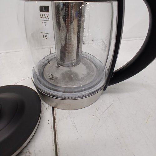 CHEFMAN DUAL-GLASS COOL TOUCH DIGITAL KETTLE WITH TEA INFUSER - 1500W - 1.7L - STAINLESS STEEL/BLACK (MODEL: RJ11-17-CTI-DG/1992747) image 5