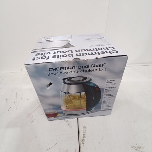 CHEFMAN DUAL-GLASS COOL TOUCH DIGITAL KETTLE WITH TEA INFUSER - 1500W - 1.7L - STAINLESS STEEL/BLACK (MODEL: RJ11-17-CTI-DG/1992747) image 6