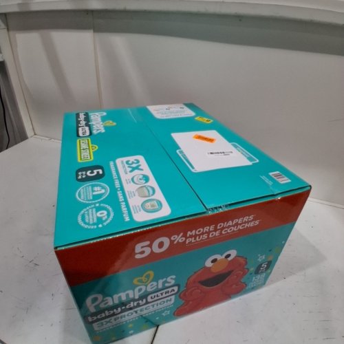 138PK PAMPERS BABY DRY ULTRA DIAPERS - SIZE 5 (20-37LBS) - SESAME STREET image 3